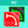 Знак F07 «Пожарный водоисточник» (фотолюм. пластик, 200х200 мм)